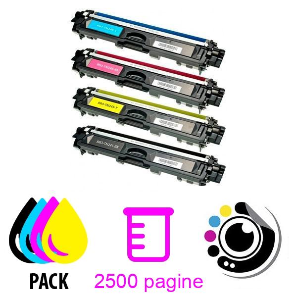 Pacco da 4 Toner Compatibili Brother TN241 / TN245