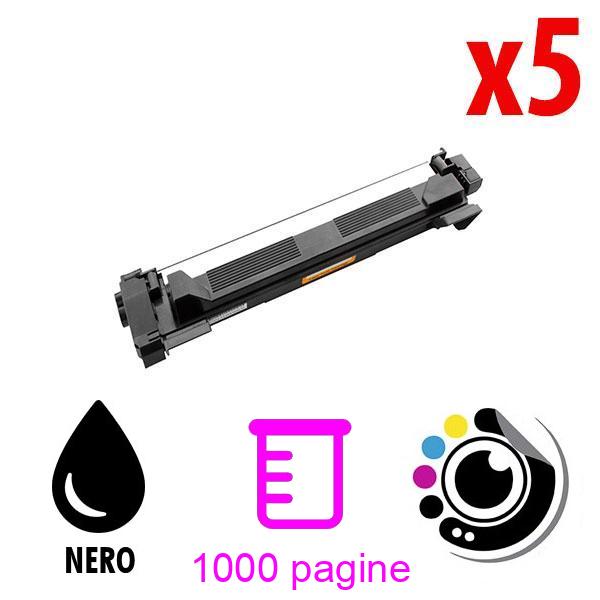 Compatibile Toner Pacchetto x5 Brother TN1050 Nero