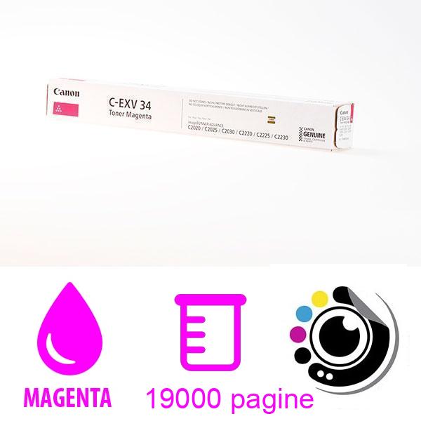 Toner Originale Canon C-EXV34 Magenta 3784B002
