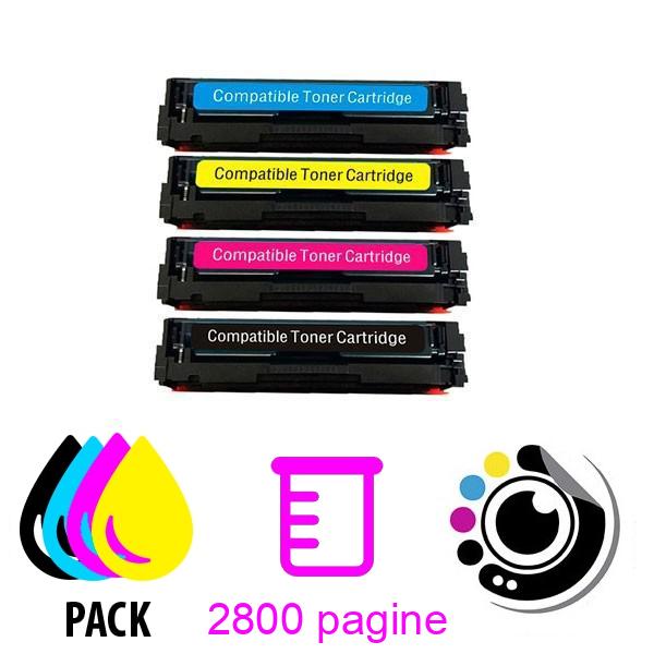 Pacco da 4 Toner Compatibili 201X - CF400X / CF401X / CF402X / CF403X