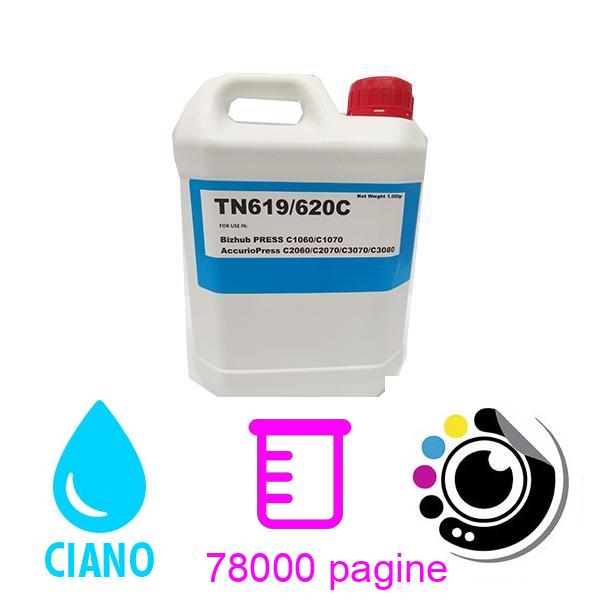 Bottiglia di polvere Konica Minolta TN619/TN620 Cyan A3VX453/A3VX451